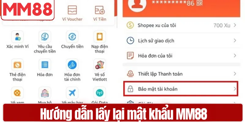 Hướng dẫn lấy lại mật khẩu MM88 