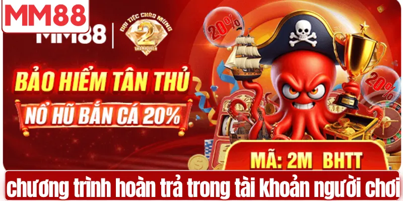 Khuyến Mãi MM88 hoàn trả 20% Nổ Hũ, Bắn Cá 2026 Thông tin chương trình hoàn trả hiển thị trong tài khoản người chơi