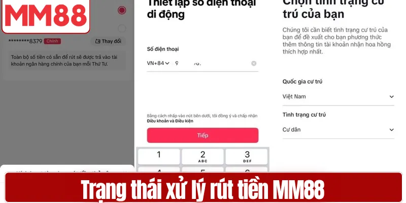Rút Tiền MM88 Nhanh Chóng An Toàn Chỉ Trong Vài Phút Trạng thái xử lý rút tiền MM88 hiển thị trên tài khoản
