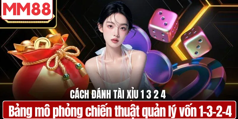 Bảng mô phỏng chiến thuật quản lý vốn 1-3-2-4 trong xóc đĩa